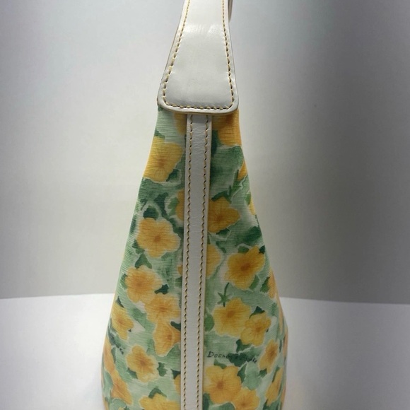 Dooney & Bourke Vintage Spring Yellow Petunia Floral Hobo Bag - Picture 5 of 9